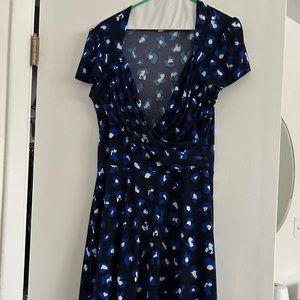 Blue and White Leota Casual Dress